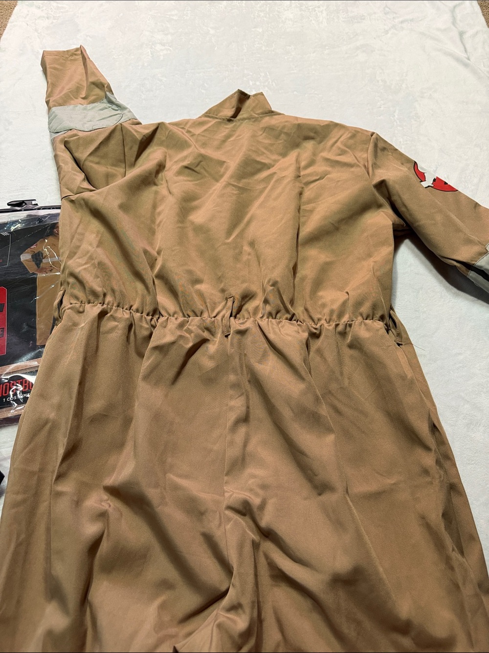 Ghostbusters-women’s jumpsuit costume w/ Black Backpack with Proton Pack Graphic - Picture 11 of 11